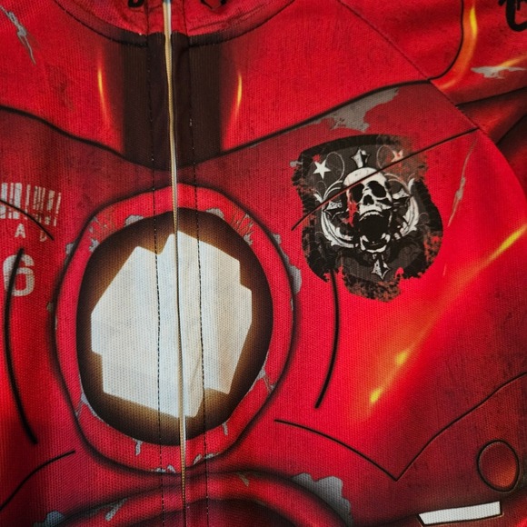 Life On Track Iron Man Marvel Cycling Jersey Size Medium Short-Sleeve Full-Zip - Picture 9 of 9